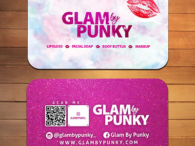 Glam by Punky business card design.