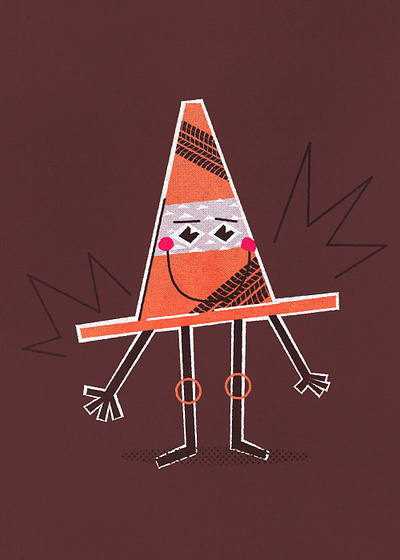 Conie boston character character design cone illustration illustrator orange simple smile traffic vector