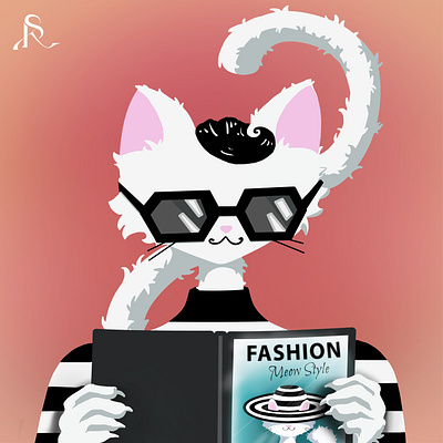 Fashion Cat 2d art drawing fashion cat illustration photoshop