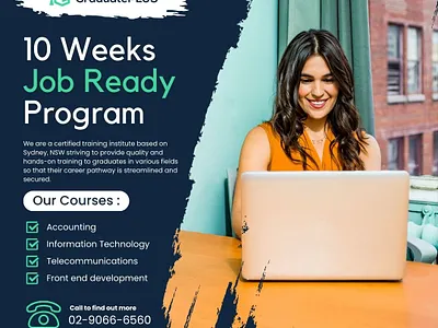 Canva inspired Job ready program social media post 1080x1080 ads branding canva digital post graphic design photoshop social media vector