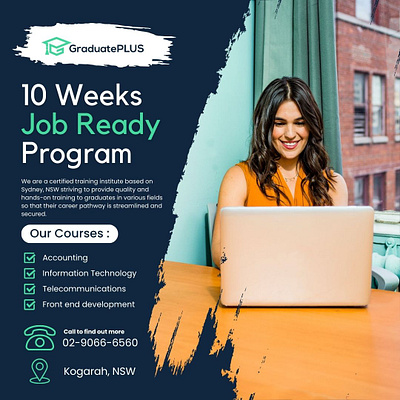 Canva inspired Job ready program social media post 1080x1080 ads branding canva digital post graphic design photoshop social media vector