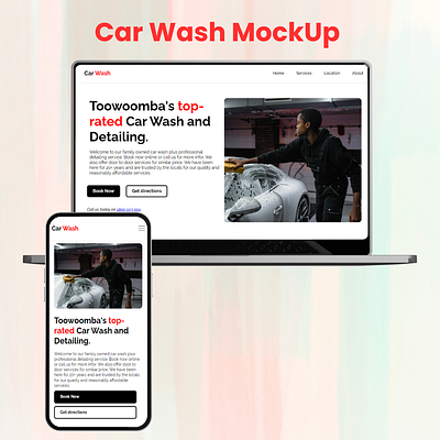 Car Wash website UI. link: https://barshat04.github.io/Car-Wash/ figma ui web design website