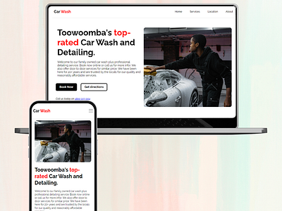 Car Wash website UI. link: https://barshat04.github.io/Car-Wash/ figma ui web design website