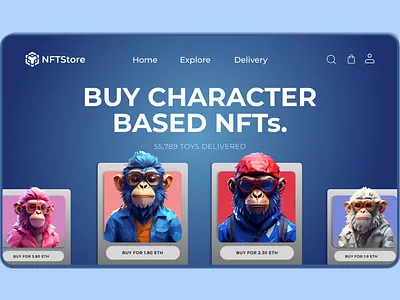 NFT Characters design nft typography ui uiux ux