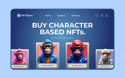 NFT Characters design nft typography ui uiux ux