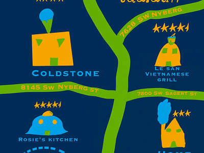 Tualatin Map adobe art colorful cute design digital digital art graphic design home illustration illustrator indesign logo map nature oregon photoshop procreate town tualatin