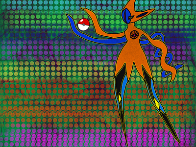 Deoxys Pokemon poster adobe art character character design colorful deoxys design digital graphic graphic design illustration illustrator indesign ipad logo photoshop pokemon procreate sticker vector