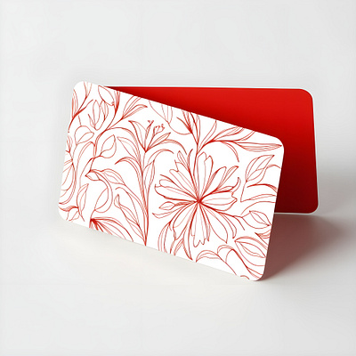 Red Flower Card design floral graphic design red