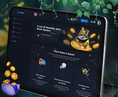 Crypto Gambling Dashboard. bet betting casino casino betting casino dashboard casino game casino rank casino website crypto crypto casino crypto gambling dashboard gambling game online casino rank rank ui ui ux website