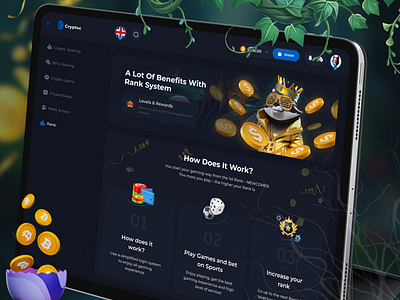 Crypto Gambling Dashboard. bet betting casino casino betting casino dashboard casino game casino rank casino website crypto crypto casino crypto gambling dashboard gambling game online casino rank rank ui ui ux website