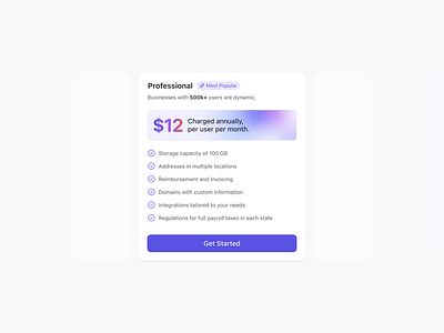 pricing card ai b2b card dashboard fintech pricing saas ui ui design ux wallet website