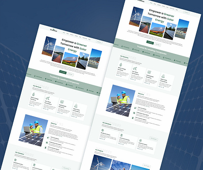 Solar Energy Web Landing Page UI Design clean design figma design landing page design solar energy solar power ui user experience user interface user interface design ux design web design website design