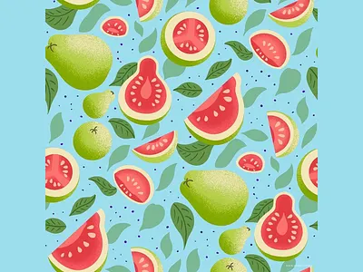 Guava Pattern fruit guava pattern textile