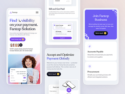 Fantop Finance Website 2024 app app design inspiration banking app best app design clean ui finance app finance management app fintech fintech app inspiration ios minimal app mobile app mobile application modern money management payment payment gateway responsive design transaction ui