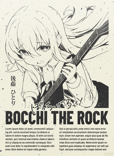 Bocchi Poster anime graphic design