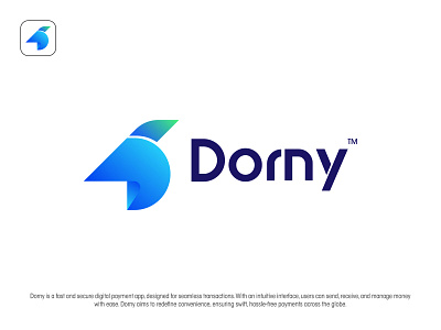 Payment app, Dorny Logo Design, D + Bird, Unused Logo app icon app logo brand identity branding d pay logo finance logo financial logo logo logo design logodesigner logos logotype mobile app modern logo money logo money transaction app pay logo payment app logo payment logo