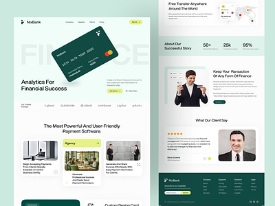 NixBank – Finance Landing Page banking business solutions custom cards data visualization digital wallet finance financial analytics fintech homieslab invoicing software landing page payment gateway payment solutions responsive design saas design saas website transaction security uiux design user centered design web design