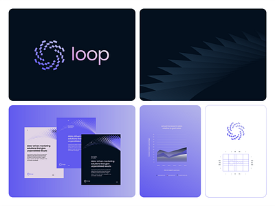 Loop Visual Identity abstract branding branding and identity clean data data viz design dribbble graph graphic design identity illustration logo logo design logo mark marketing minimal modern pattern texture