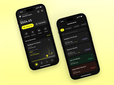 Parcel Delivery Mobile App UI app engagement courier app courier service app delivery management ux interactive design logistics app ui mobile app package delivery parcel tracking parcel tracking app seamless technology shipping app design ui uiux user interface design