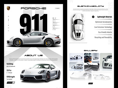 Porsche/Automobile Website UI Design app design auto automobile automotive car design drive figma figma design porsche porsche 911 rifat ony road sports car transport ui ux vehicle website design white car