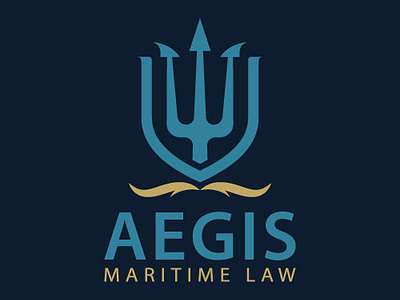 Aegis Maritim Law - logo design naval