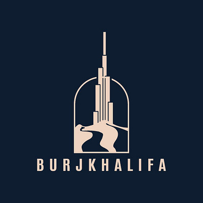 Burjkhalifa - logo design silhouette