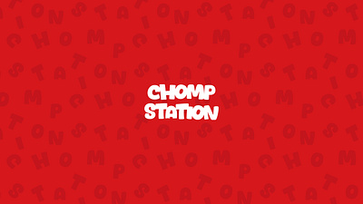 Wordmark for Chomp Station bold typography bold wordmark branding burger shop burger shop logo design fat wordarmk logo playful wordmark typography wordmark