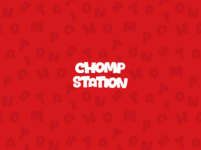 Wordmark for Chomp Station bold typography bold wordmark branding burger shop burger shop logo design fat wordarmk logo playful wordmark typography wordmark