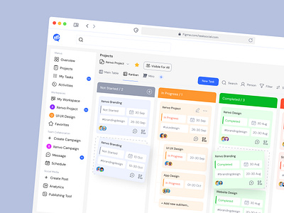 Project Management Redefined | Kanban View app ui ux kanban view project management tool project management webapp task assigned task management app task view ui ui ux design user interface web dashboard webapp ui ux