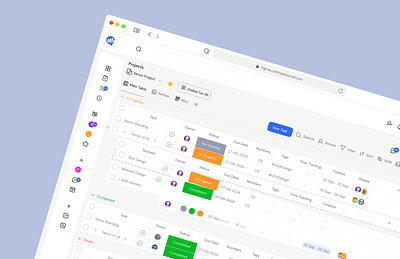 Project Management Redefined | Table View campaign management app management tool project management project management app task management app team management app team management ui ui ux design user interface webapp ui ux