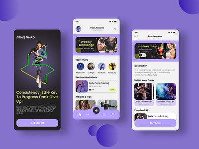 Fitness Mobile App andriod app design figma design ios design landing page design mobile app design product design redesign responsive design ui ux web design website design