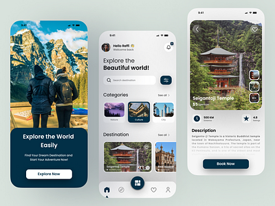 Travel App Design Concept app design mobile app tourism travel travel agency travel app traveling trip ui design