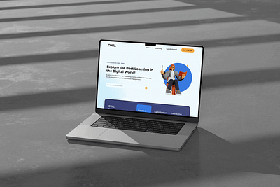 E-Learning Website - OWLearns. app app design coding web course course app course web e learning elearning figma it landing page learning learning app learning web product design school ui ui design web design website