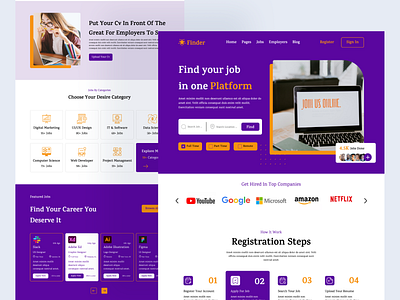 Job Finder branding graphic design logo ui