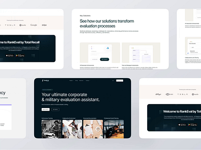Corporate Evaluation - AI Assistant ai ai assistant clean company landing page military rank evaluation website