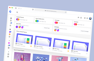 Project/Team Management Webapp app design app ui ux campaign management app social media campaign task management app team chat team collaboration team management app to do list app user interface user interface design webapp ui ux