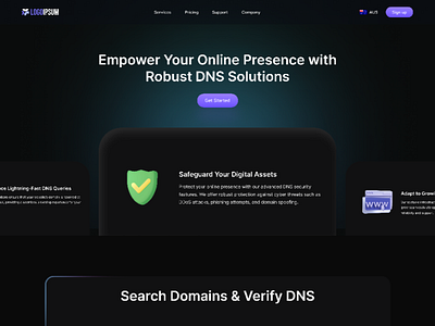 Domain Name System - Landing Page design ui ui design uidesign uiux ux