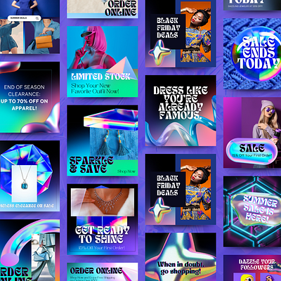 Dark Holographic Social Media Posts | Instagram Templates aesthetic etsy banner ad design canva canva aesthetic templates canva holographic editable posts canva template etsy canva templates holographic aesthetic holographic banner ad holographic canva holographic etsy holographic social media posts instagram canva templates instagram templates marketing bundle online marketing social media social media canva templates social media post