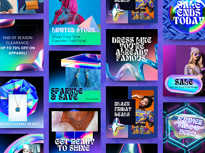 Dark Holographic Social Media Posts | Instagram Templates aesthetic etsy banner ad design canva canva aesthetic templates canva holographic editable posts canva template etsy canva templates holographic aesthetic holographic banner ad holographic canva holographic etsy holographic social media posts instagram canva templates instagram templates marketing bundle online marketing social media social media canva templates social media post