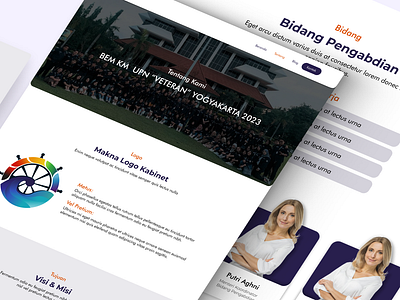 Web Profile - BEM KM UPNYK article article web company profile design graphic design landing page news organization organization web ui design uiux web design web profile