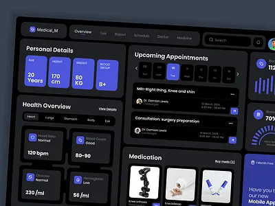 Medical Dashboard UI 2024 clean dashboard design designinspiration healthcare healthcaredashboard healthcareux hospital medical medicalapp medicaldashboard medicare medicine patient simple trending ui webapp website