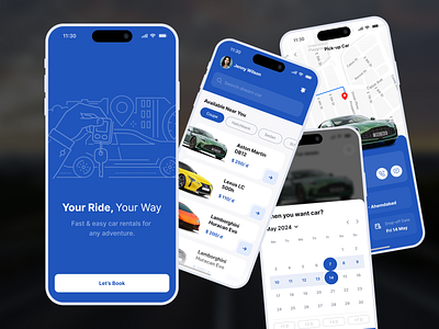 Rent a Ride 🚗 , Anytime, Anywhere. 🌎 appdesign carrental dark darkmode design dribbble figma figmadesign rentalcar travel travelgram ui uidesign uiux