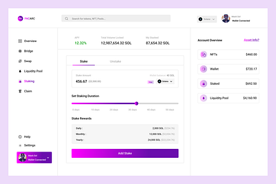 staking interface design ui ux web