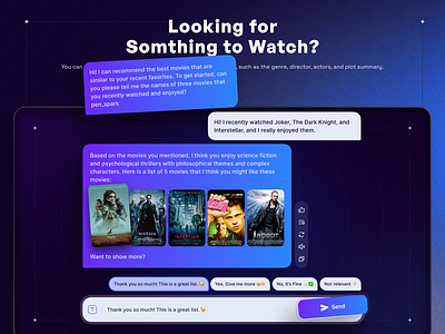 Movie Chat bot Ai - Webapp design ai chat movie ui