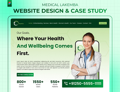 MEDICAL WEBSITE DESIGN CASE STUDY. app app design apps design branding case study landing page design logo product design ui ui design ux design web design website ui