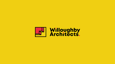 Willoughby Architects architects branding design graphic design identity illustration logo logo design vibrant visual visual identity w logo yellow