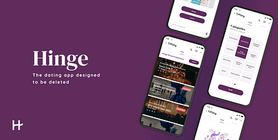 Dating App (Hinge) branding graphic design ui ux