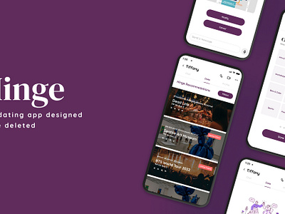 Dating App (Hinge) branding graphic design ui ux