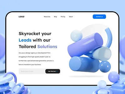 SaaS Product Hero Section figma home homepage lead agency lead product saas saas product ui ux webdesign