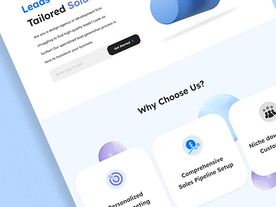 SaaS Product Landing Page app design blue branding crm landing page lead agency saas product ui ux web design webdesign why choose us why choose us page